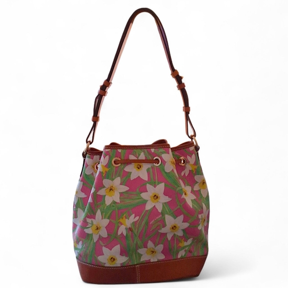 Dooney & Bourke Daffodil Floral Drawstring Bucket Bag - Picture 4 of 15